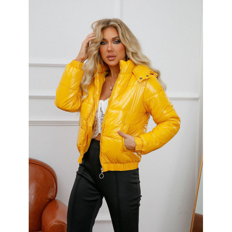 Damen glänzende Winterjacke R&B