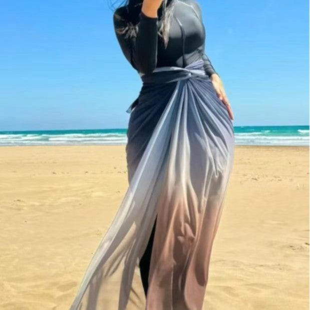 Damen eleganter Strandüberwurf R&B