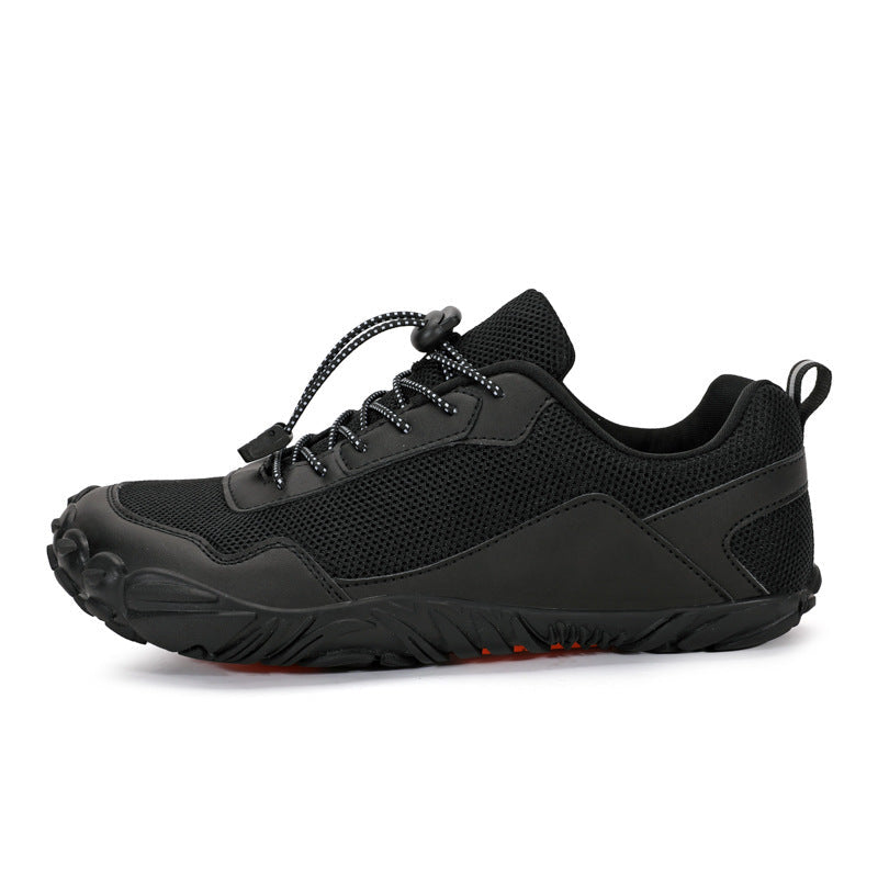 Herren nan leichter Schnellzug-Trekkingschuh mit Gummizehschutz, atmungsaktivem Meshoberteil und profiliertem Outdoor-Laufsohle R&B