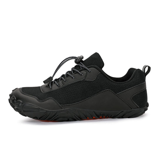 Herren nan leichter Schnellzug-Trekkingschuh mit Gummizehschutz, atmungsaktivem Meshoberteil und profiliertem Outdoor-Laufsohle R&B
