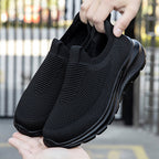 Damen Komfortable Slip-On Sneakers mit elastischem Strickoberteil
