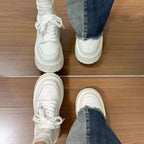Damen Plattform Sneakers mit modischer Textur und dämpfender Sohle R&B