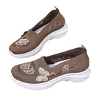 Damen Komfortable und atmungsaktive Slip-On Laufsohle mit floralem Dekor R&B