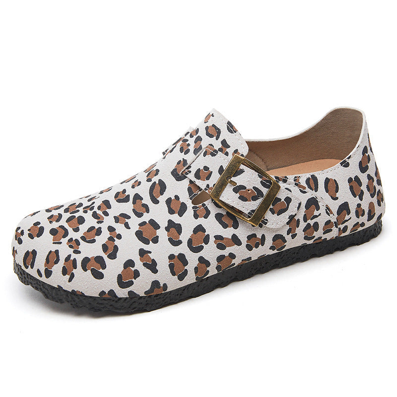 Damen Bequeme Mokassins mit originellem Leopardenmuster