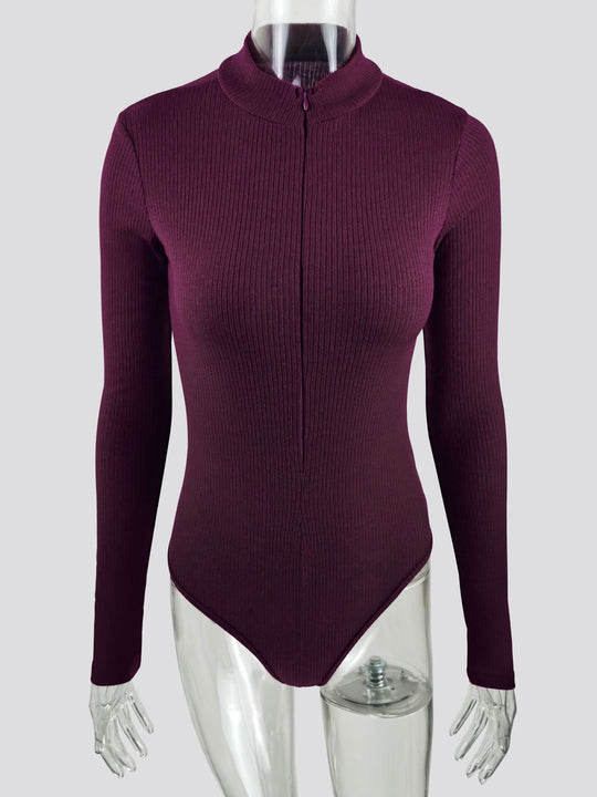 Damen Langärmliger Strukturbody R&B