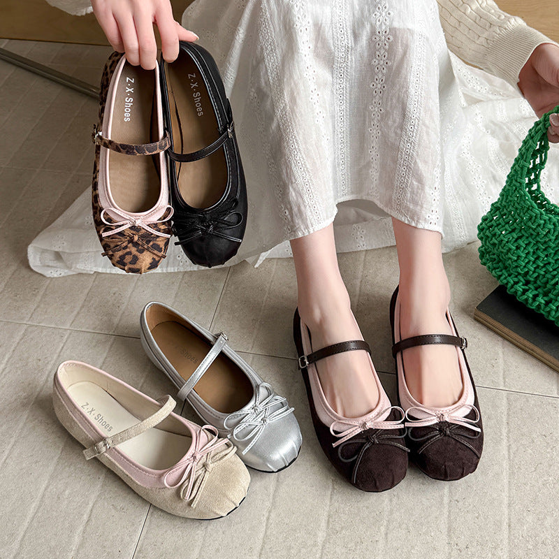 Damen Ballerinas mit elegantem Schnallen-Design und glitzerndem Obermaterial R&B