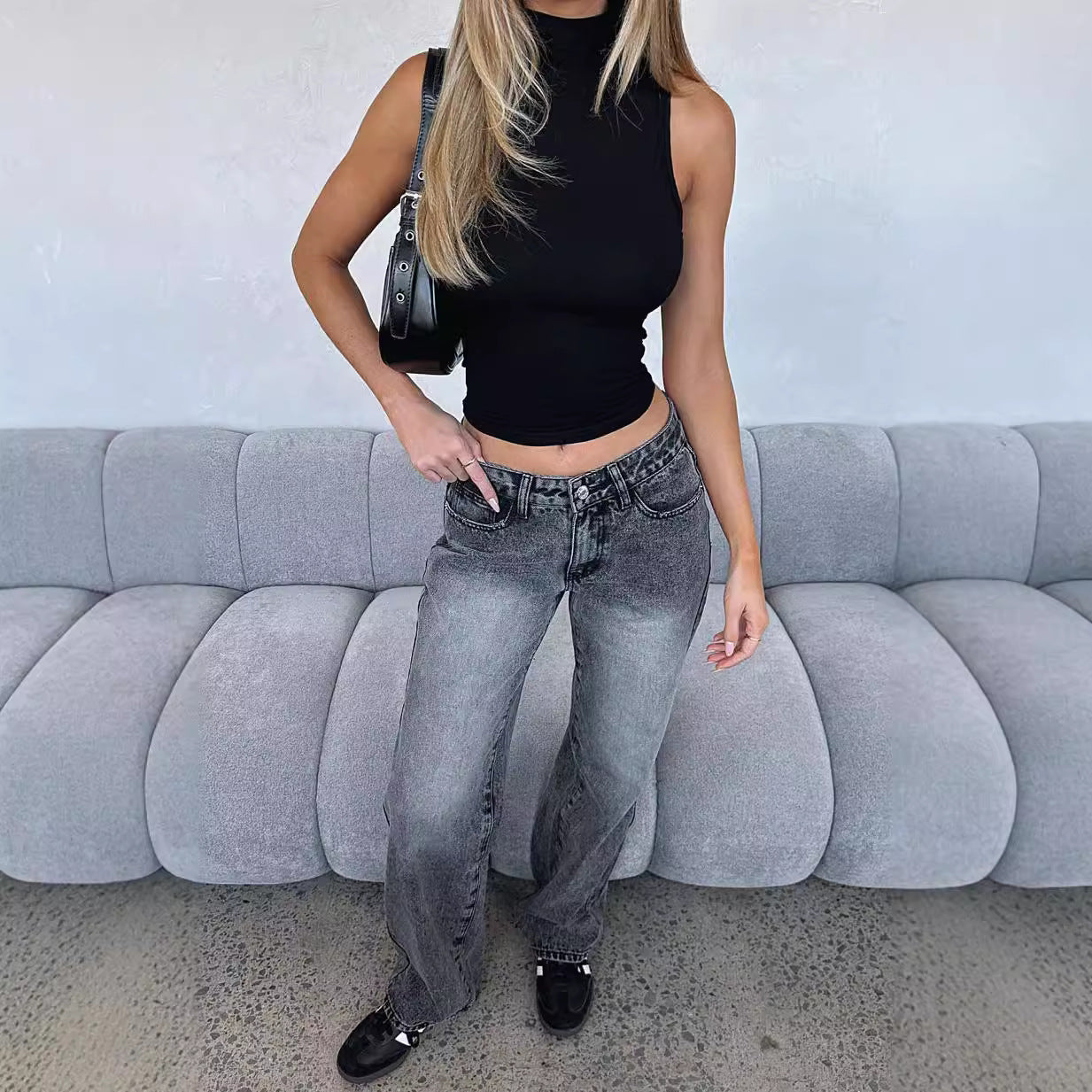 Damen figurbetontes Top R&B