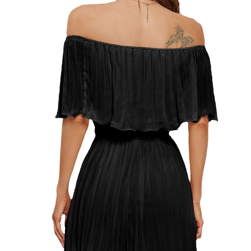 Damen Jumpsuit mit eleganter Rüsche und verstellbarem Taillengürtel R&B