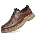 Herren Bequeme Leder Schnürschuhe mit rutschfester Sohle R&B