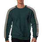 Herren Sweatshirt mit strukturiertem Material und modischen Streifen R&B