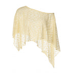 Damen lässiges Crop-Top aus leichtem Strickstoff mit asymmetrischem Saum R&B