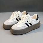 Damen modische Sneaker mit plattenförmigem Schnitt und auffälligen Schnürsenkeln R&B