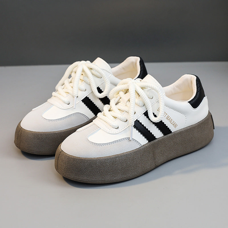 Damen modische Sneaker mit plattenförmigem Schnitt und auffälligen Schnürsenkeln R&B