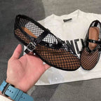 Damen Netzschuhe mit verstellbarem Riemchen und rutschfester Sohle EB
