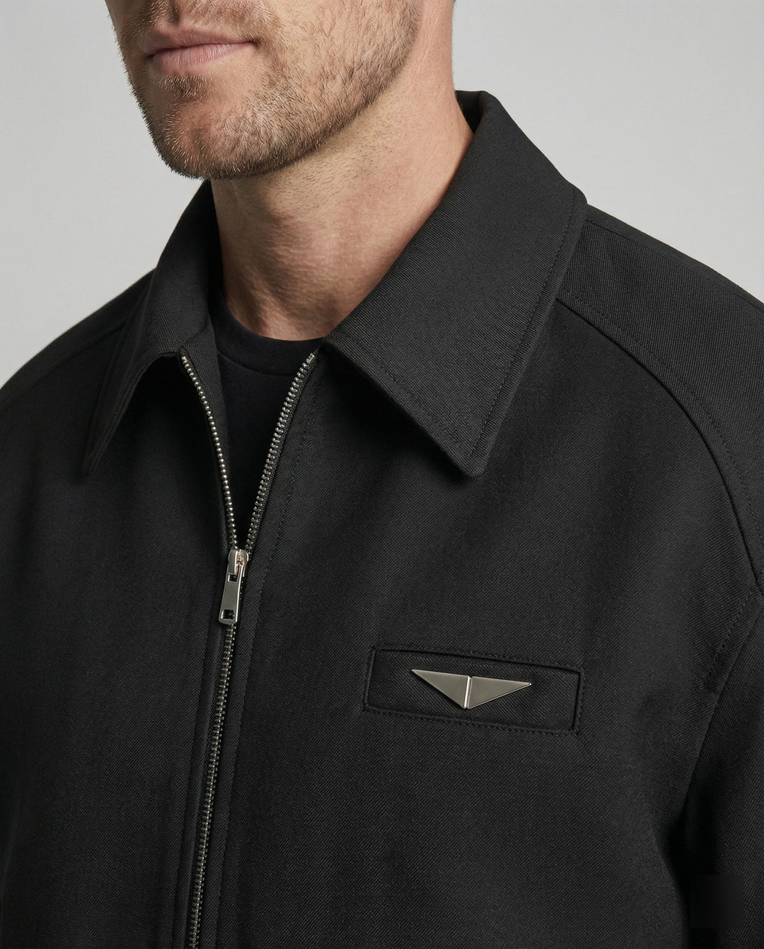 Mu Series Herren Kurzjacke im Vintage Baseball-Stil Executive Look Khaki