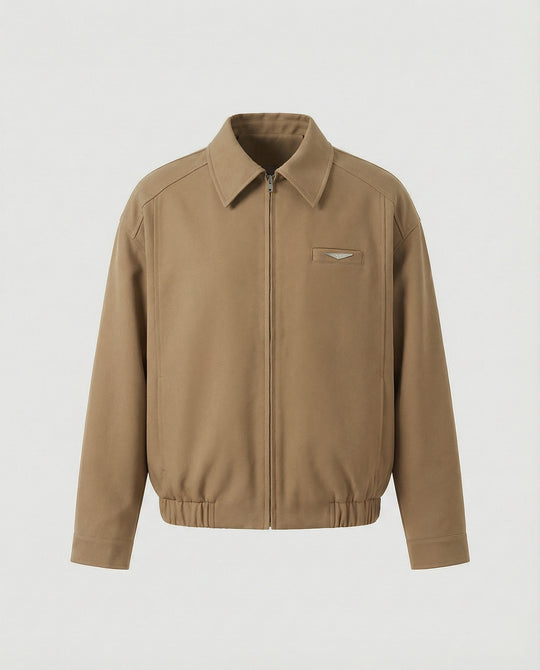 Mu Series Herren Kurzjacke im Vintage Baseball-Stil Executive Look Khaki