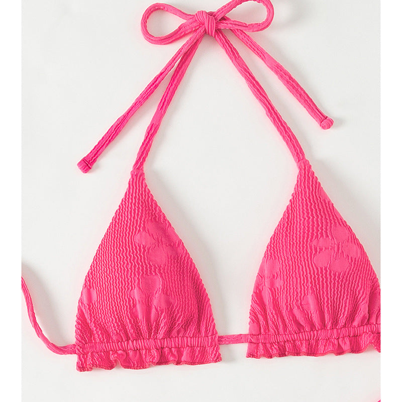Damen Triangel-Bikini mit raffinierten Rüschen- und Bindedetails R&B