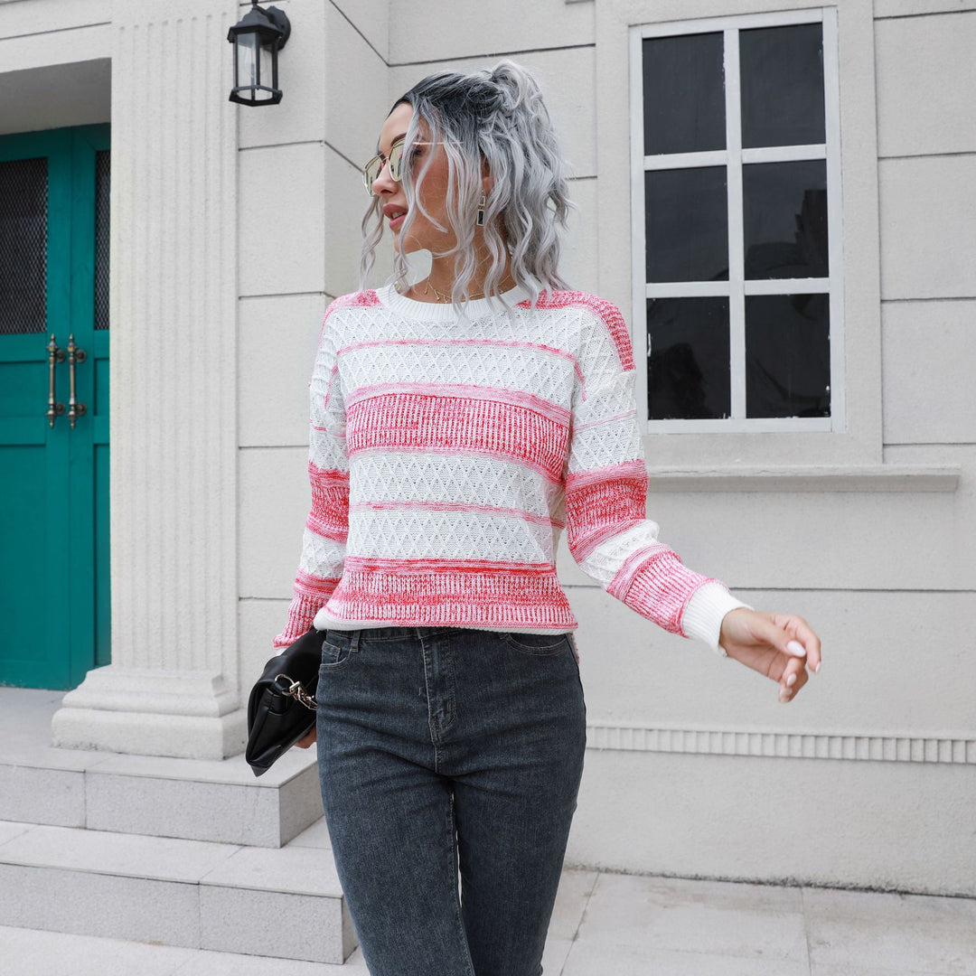Damen Urbaner Strickpullover mit strukturiertem Muster R&B