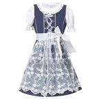 Damen nan traditionelles Dirndlkleid mit Spitzenbluse und bestickter Tüllschürze R&B