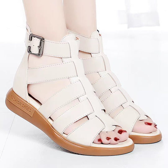 Damen Sandalen mit modischem Riemendesign und Komfortsohle R&B
