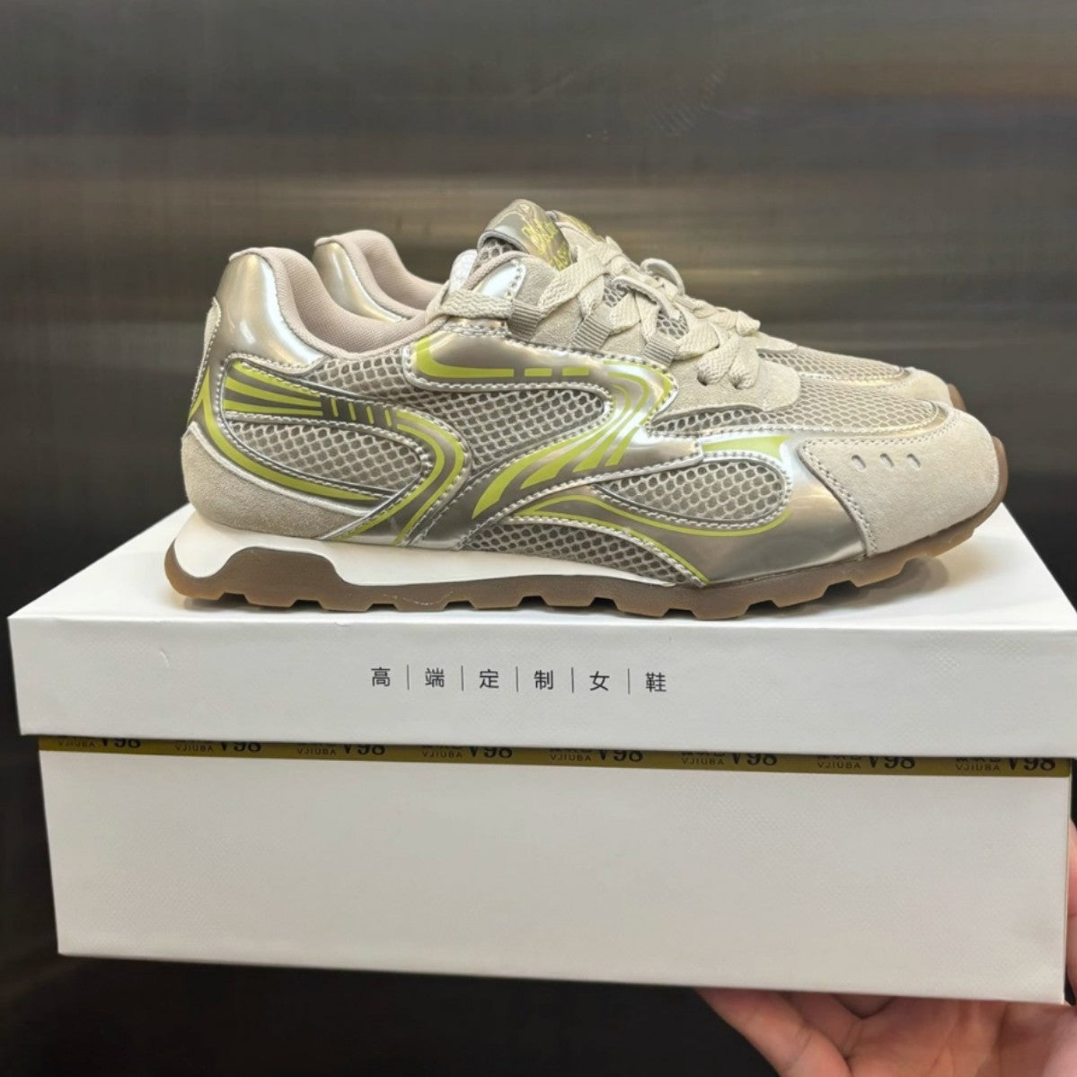 Damen Trendige Sneakers mit atmungsaktivem Mesh-Obermaterial und komfortabler Dämpfung R&B