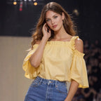 Damen Verspieltes Oberteil mit Rüschendetails R&B