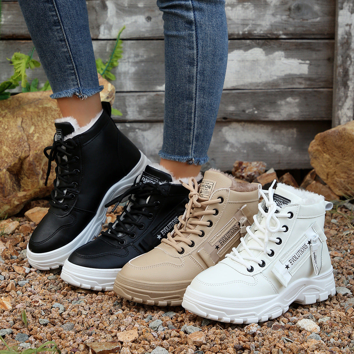 Damen Winterstiefel mit kuscheligem Innenfutter und robustem Sohlenprofil R&B