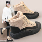 Damen warme High-Top Stiefel mit kuscheligem Innenfutter und rutschfester Sohle R&B