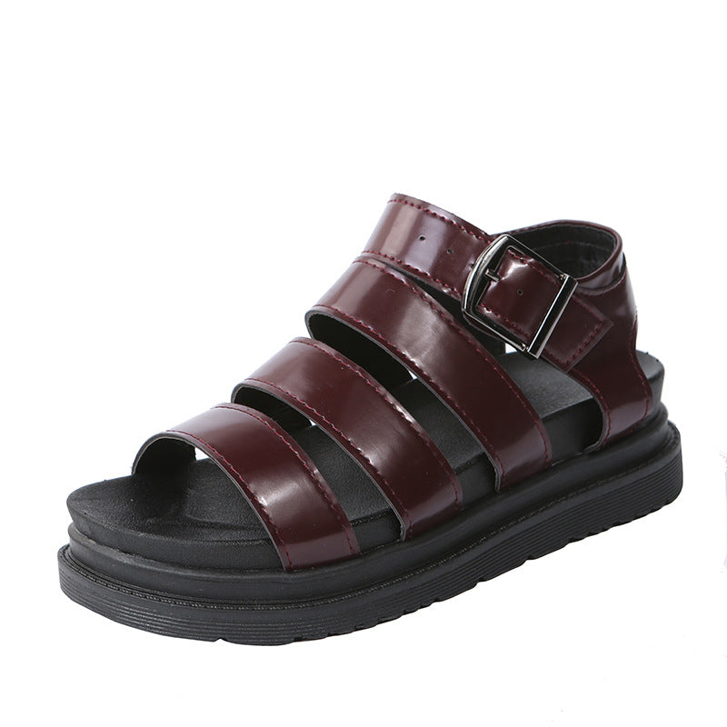 Damen bequeme Riemensandalen mit verstellbarem Schnallenverschluss R&B