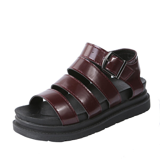 Damen bequeme Riemensandalen mit verstellbarem Schnallenverschluss R&B