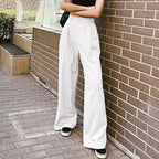 Damen Hochtaillierte, weite Hosen R&B