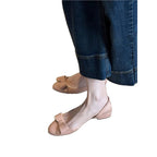 Damen Slingback Ballerinas mit glänzender Schleifenverzierung R&B