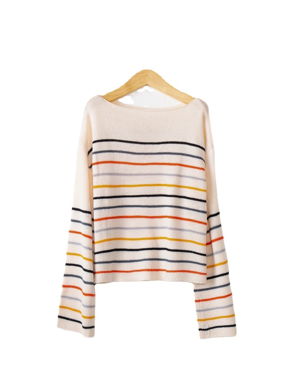 Damen Oversized Streifenpullover aus weichem Material mit weitem Schnitt