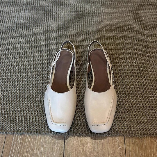 Damen Slingpumps mit eleganter Naht und modischen Schnallen R&B