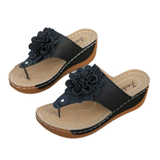 Damen Bequeme und modische Blumensandalen R&B