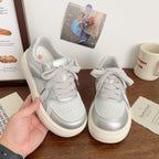 Damen Elegante Plateau-Sneaker mit strukturiertem Obermaterial