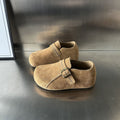 Damen Komfortable Wildleder-Clogs mit verstellbarem Riemen R&B