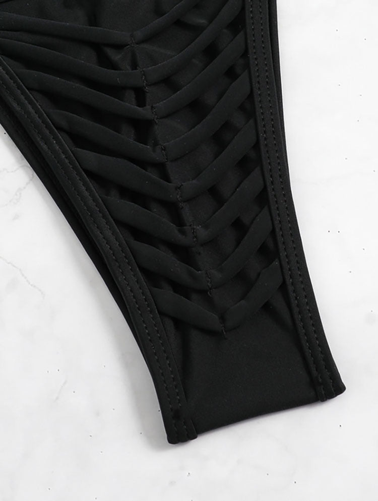 Damen Triangel-Bikini mit raffiniertem Schnürdesign