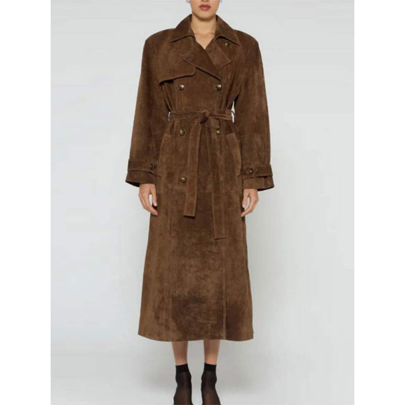 Damen Trenchcoat aus weichem Wildleder R&B
