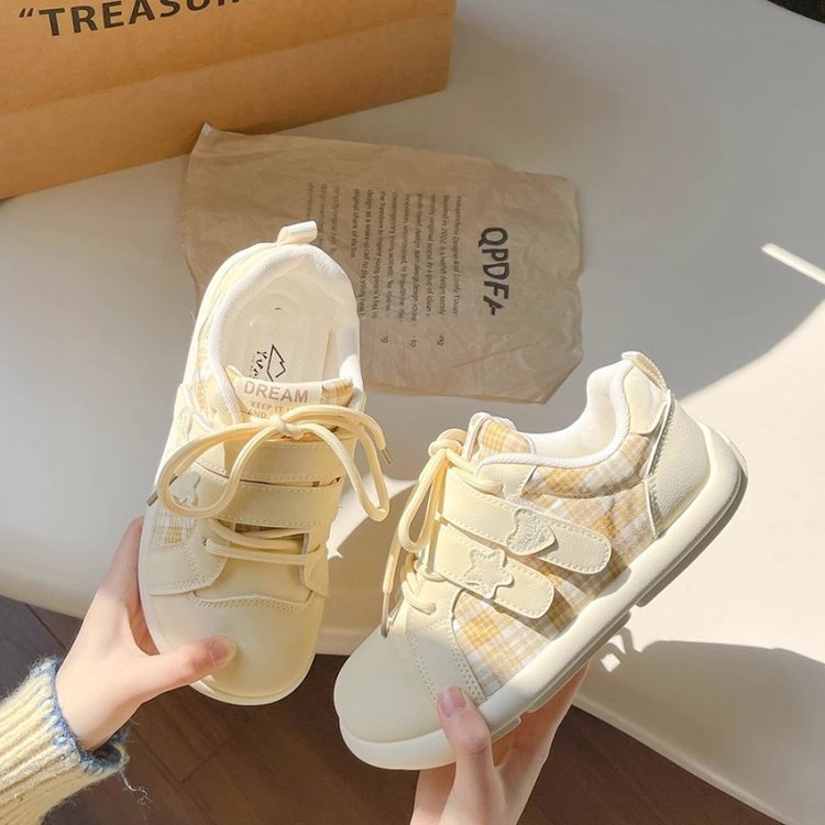 Damen Sneakers mit Karo-Muster und komfortablem Klettverschluss R&B