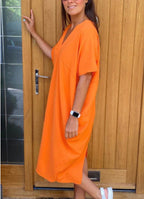 Damen Übergröße Sommerkleid R&B
