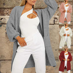 Damen Grobstrick-Cardigan mit weitem Schnitt und praktischen Taschen