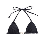 Damen Triangel-Bikini mit goldenem Ringdetail und verstellbaren Trägern R&B