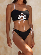 Damen Bikini-Set mit modischem Cut-Out und verspielten BindR&Bändern R&B