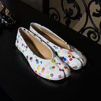 Damen Ballerinas mit verspielt buntem Punktedesign