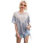 Damen Modisches Oversized-Oberteil mit einzigartigem Tiermuster und lässigem Schnitt