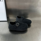 Damen gemütliche Clogs mit modischer Schnallenverzierung R&B