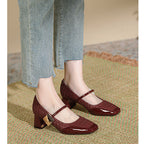 Damen Modische Ballerinas mit geflochtenem Design und blockiertem Absatz