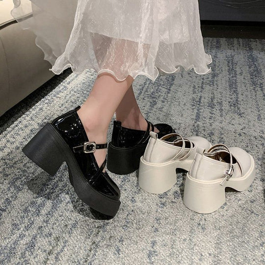Damen Elegante Plateau-Pumps mit verstellbaren Riemchen R&B