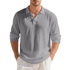 Herren Langarm-Polohemd aus hochwertigem Baumwollmix R&B